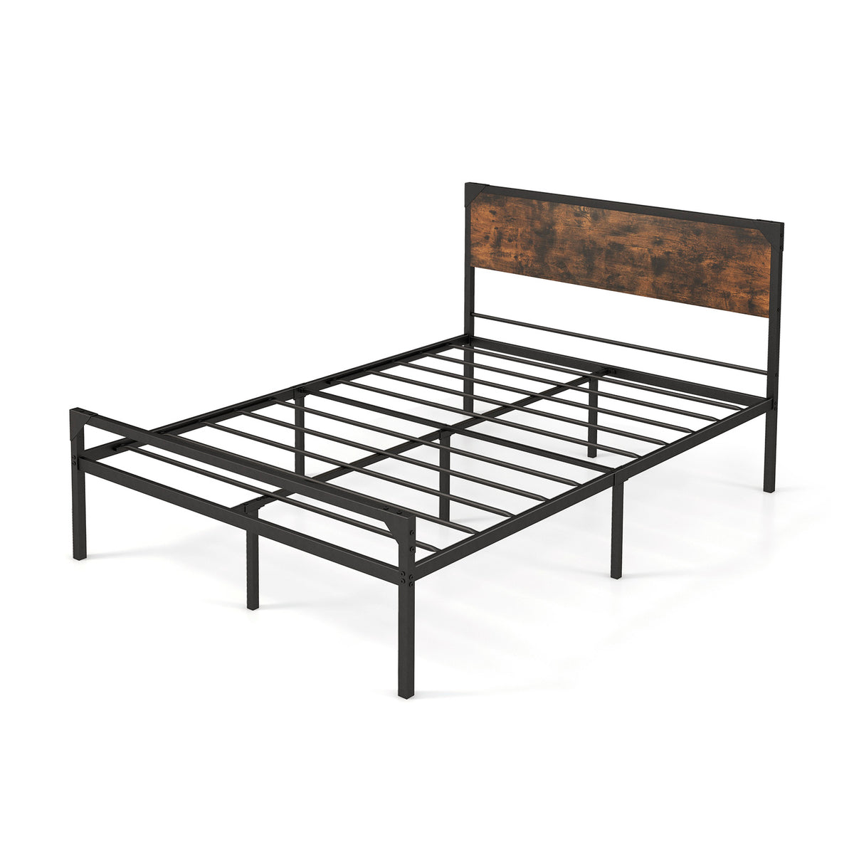Full/Queen Bed Frame with Storage Headboard & Charging - Style C