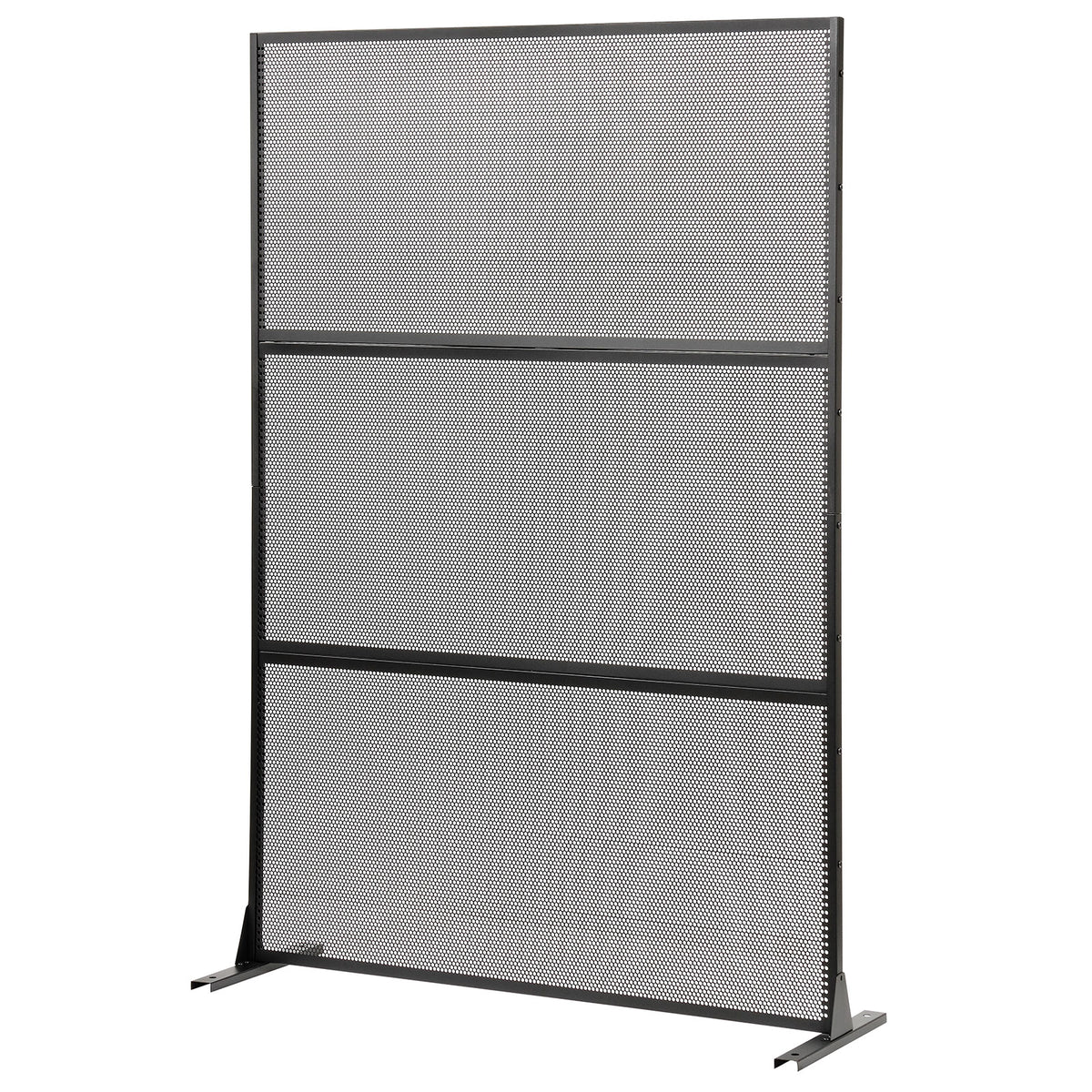 Hexagonal Black Metal Privacy Screen with Expansion Bolts & Connection Screws - Outdoor Indoor