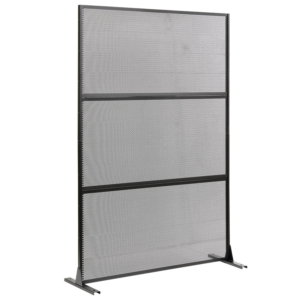 Hexagonal Black Metal Privacy Screen with Expansion Bolts & Connection Screws - Outdoor Indoor