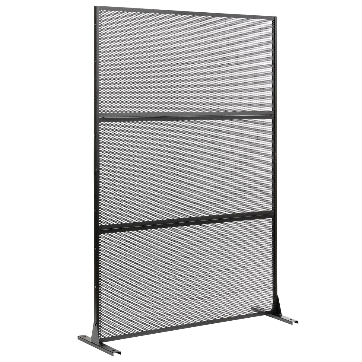 Hexagonal Black Metal Privacy Screen with Expansion Bolts & Connection Screws - Outdoor Indoor