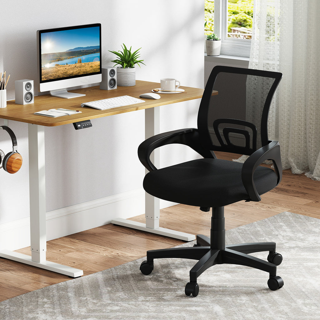 Mid-Back Mesh Office Chair Ergonomic Computer with Lumbar Support