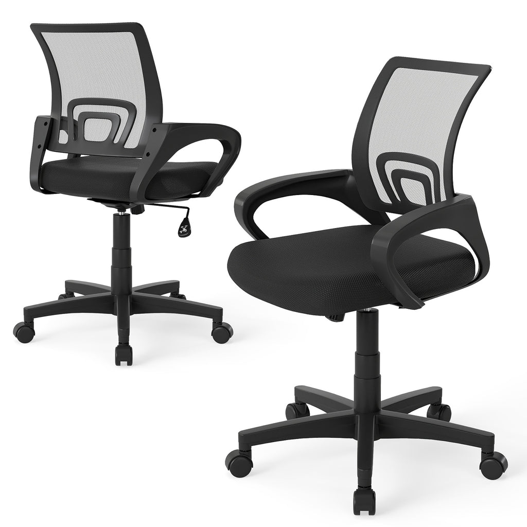 Mid-Back Mesh Office Chair Ergonomic Computer with Lumbar Support