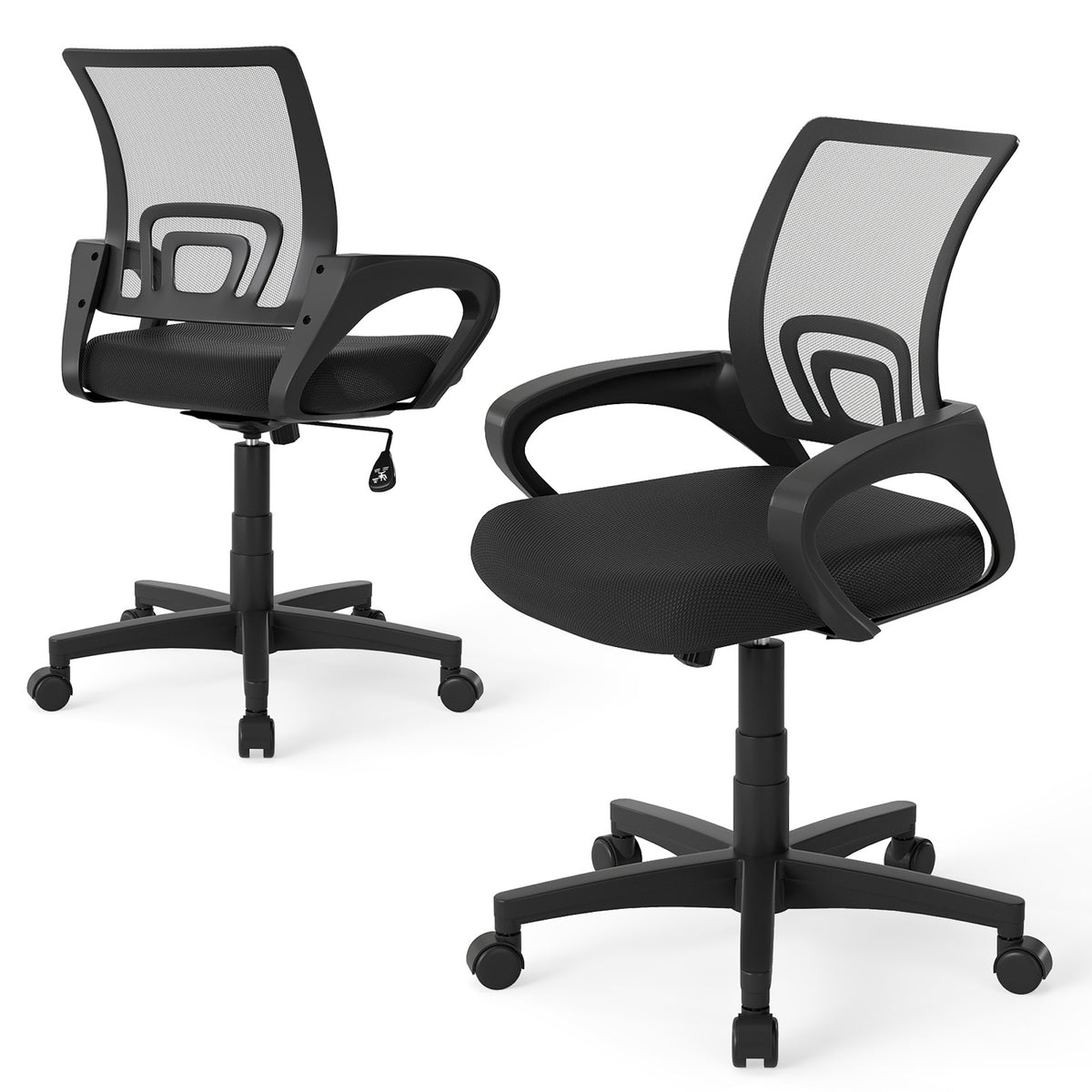 Mid-Back Mesh Office Chair Ergonomic Computer with Lumbar Support