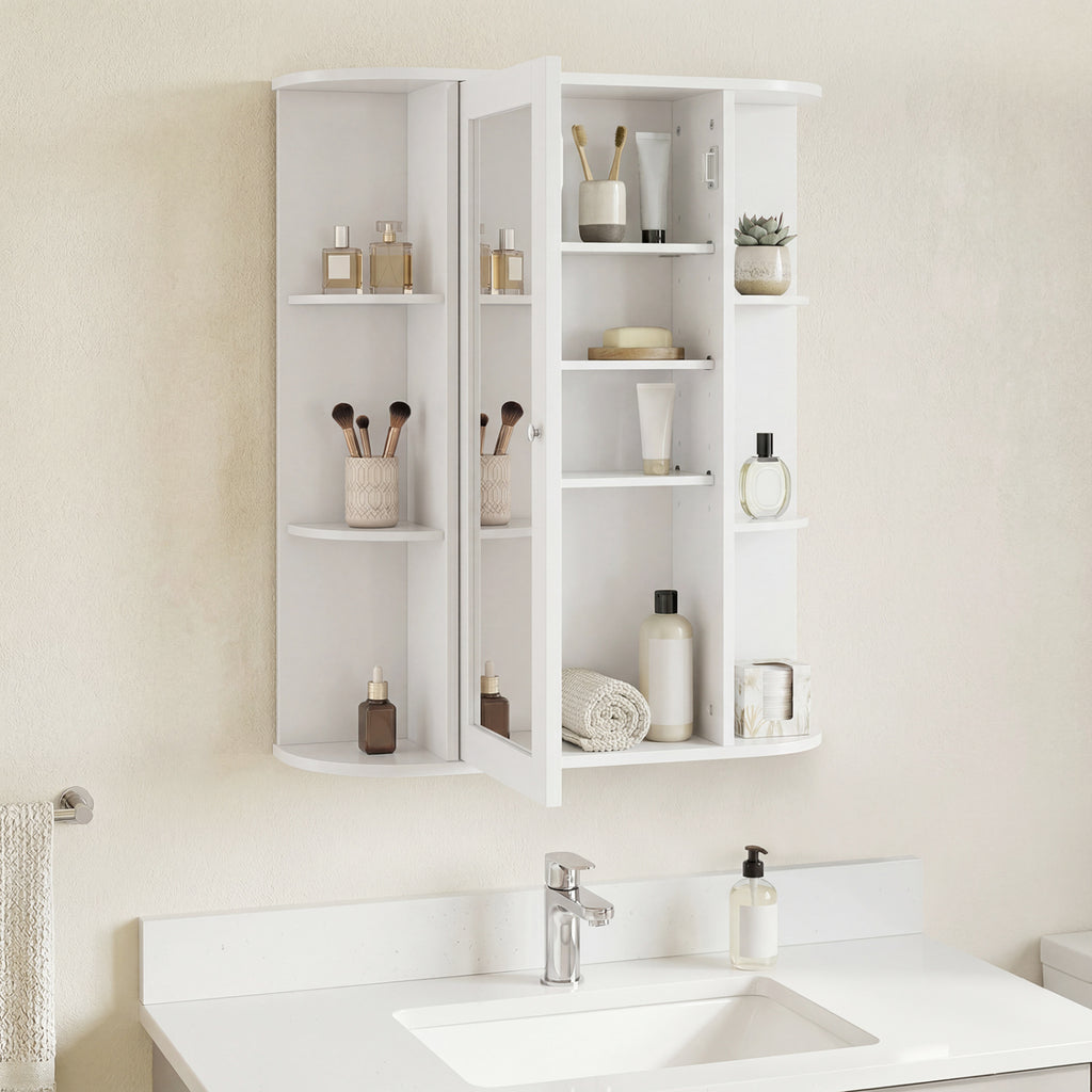 Bathroom Wall Medicine Cabinet with Mirror Door Removable and