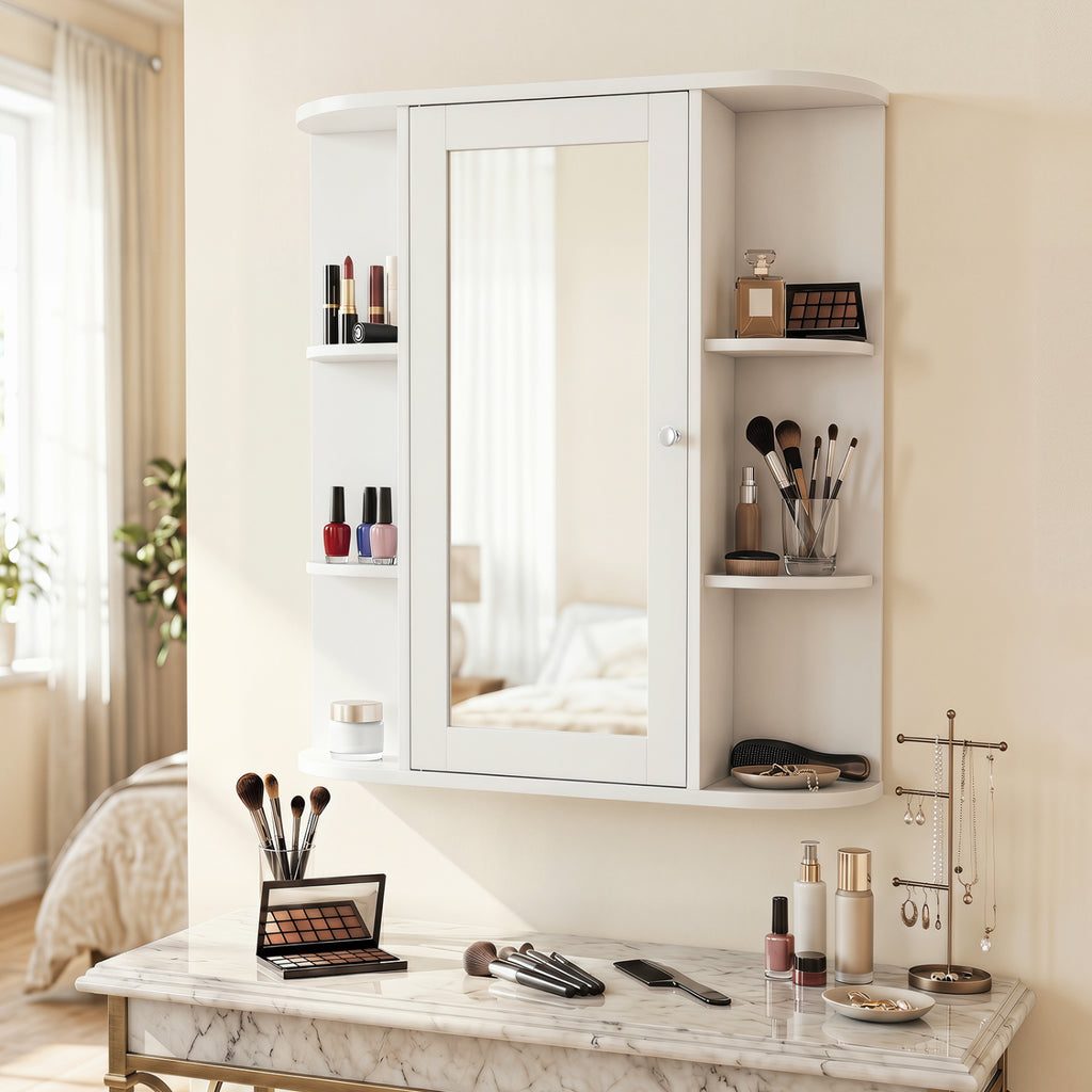 Bathroom Wall Medicine Cabinet with Mirror Door Removable and