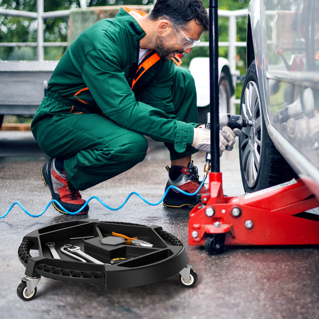 Mobile Automotive Tool Creeper with 3 Swivel Casters and 4