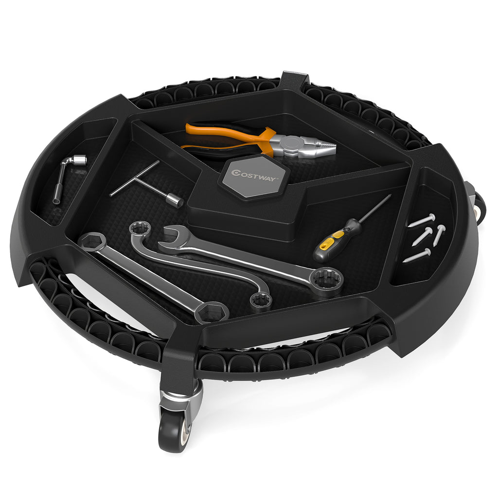 Mobile Automotive Tool Creeper with 3 Swivel Casters and 4