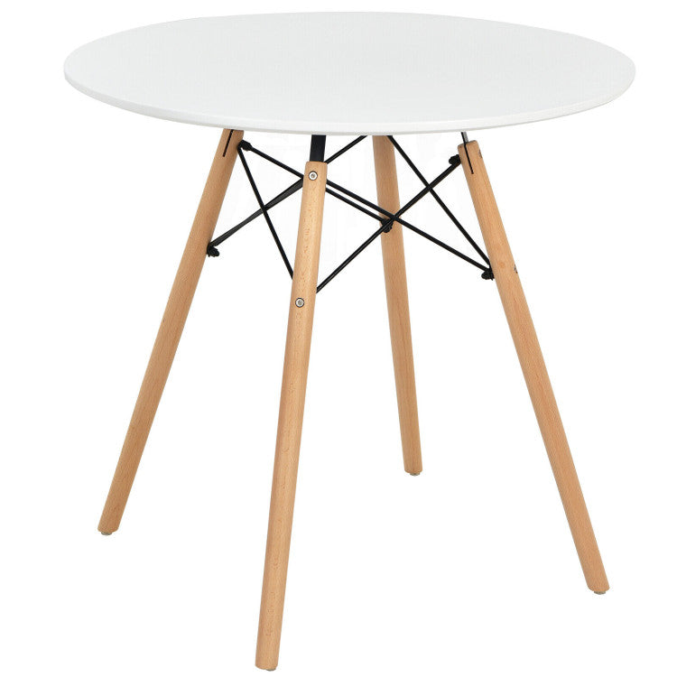 Modern 3-Piece Dining Set – Round Table & 2 Chairs