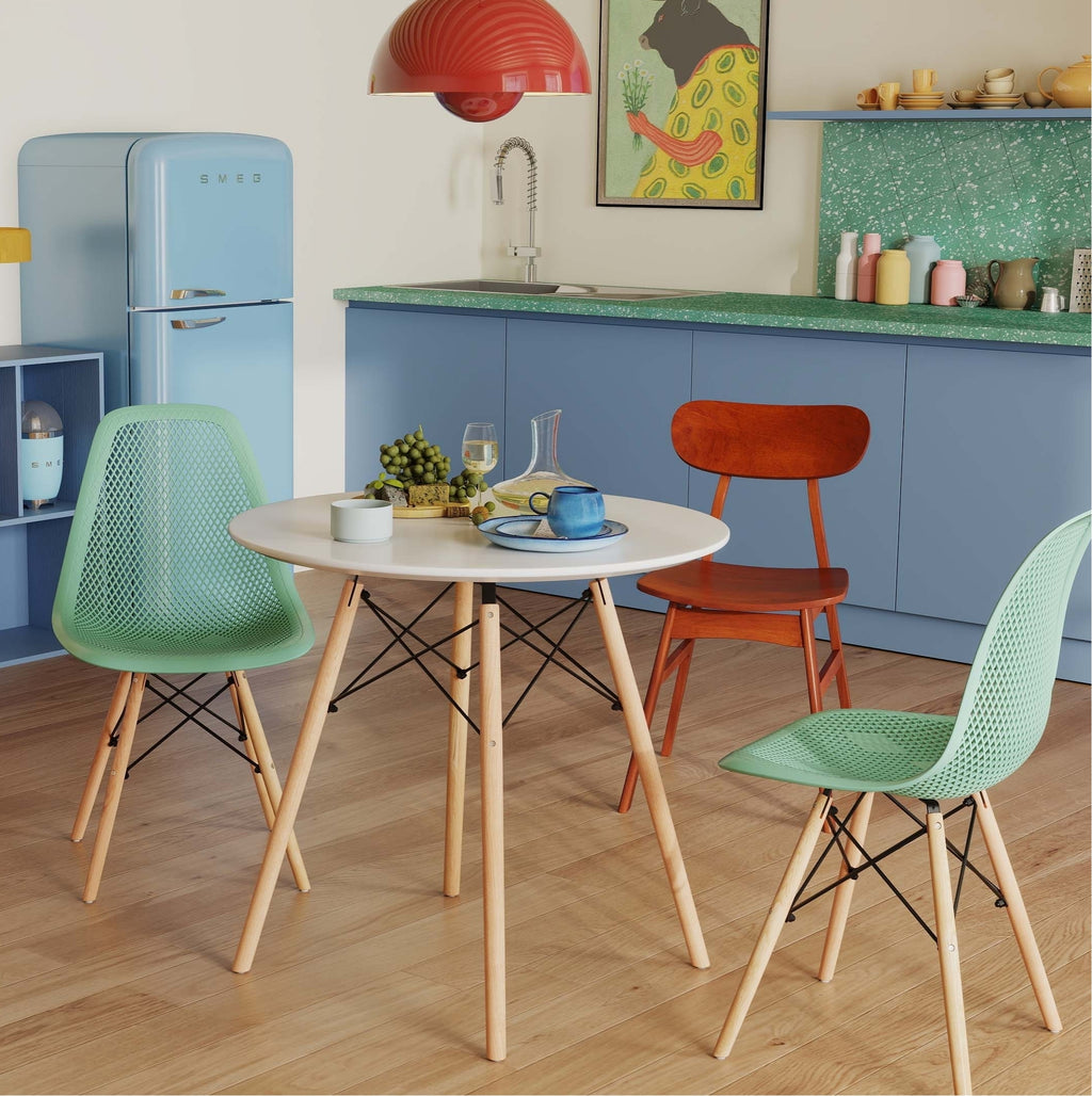 3-Piece Dining Room Set - Round Table & 2 Chairs