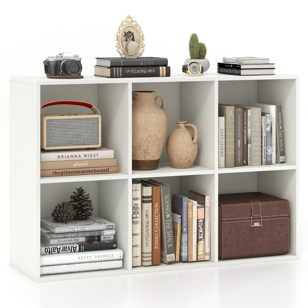 6-Cube Bookcase with Anti-tipping Kits - White