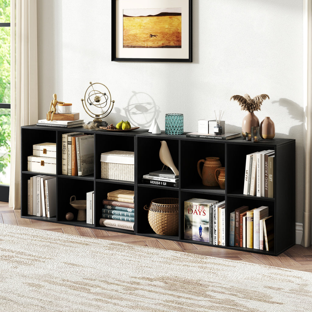 6-Cube Bookcase with Anti-Tipping Kit, Black