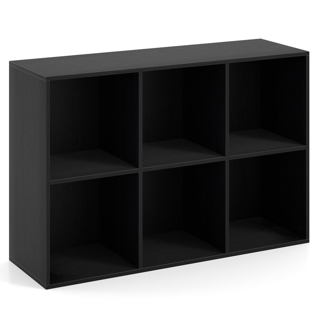 6-Cube Bookcase with Anti-Tipping Kit, Black