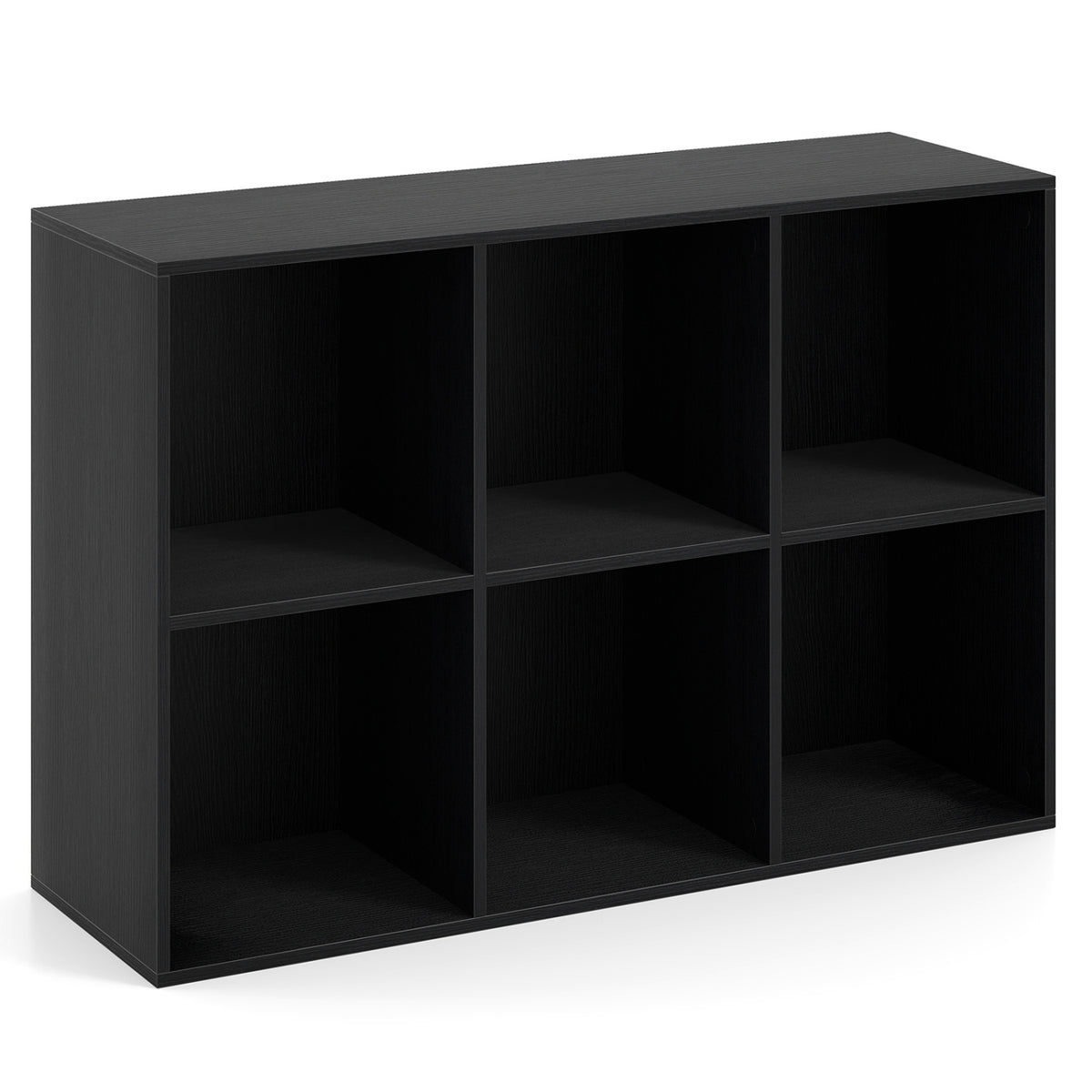 6-Cube Bookcase with Anti-Tipping Kit, Black