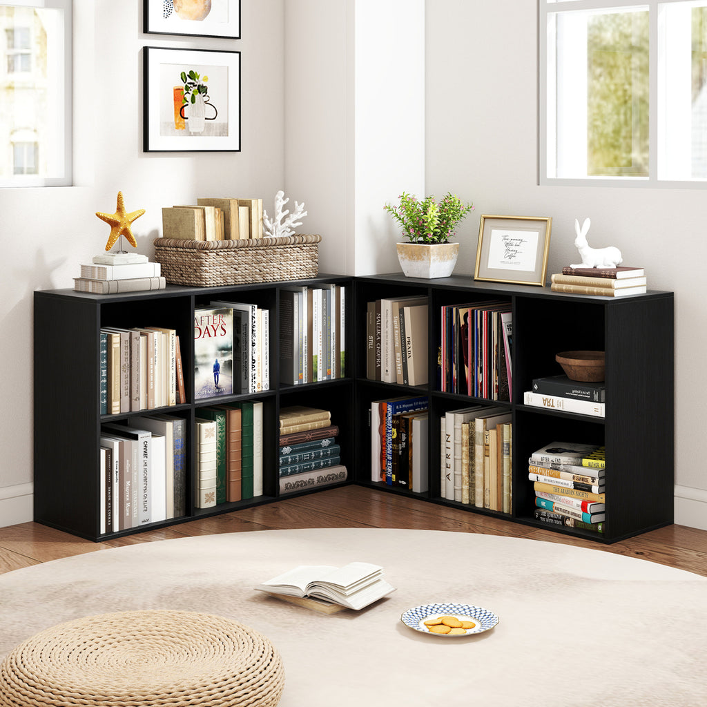6-Cube Bookcase with Anti-Tipping Kit, Black