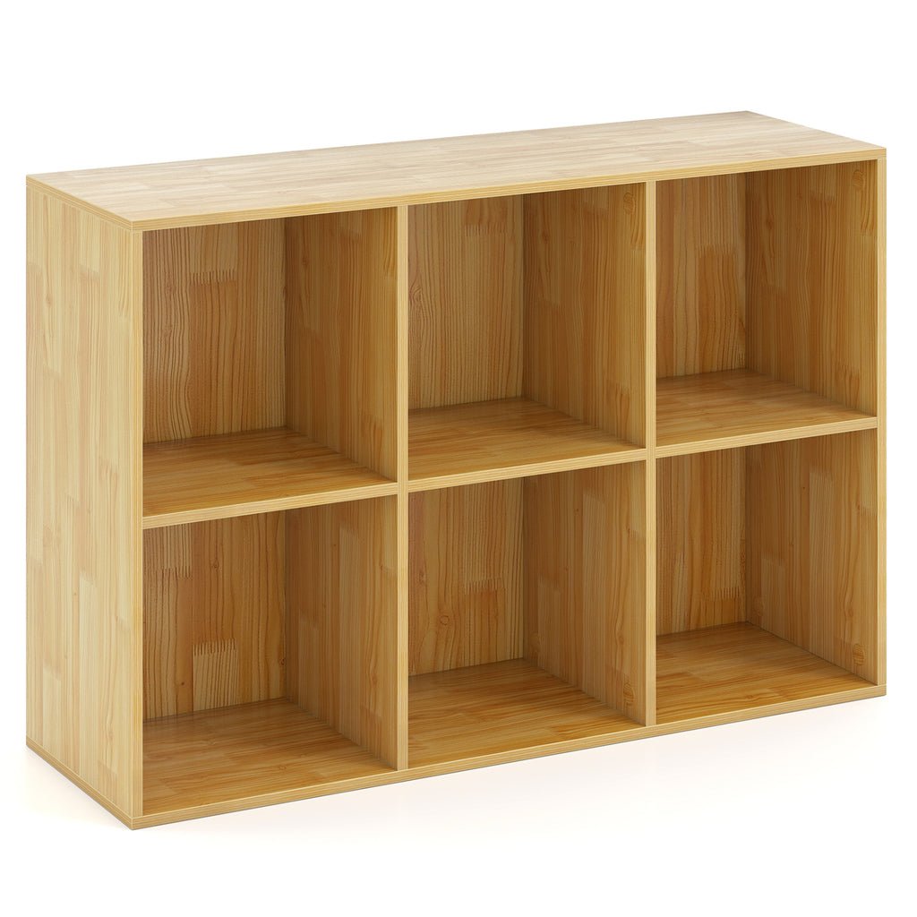 6-Cube Bookcase with Anti-Tipping Kit, Light Brown