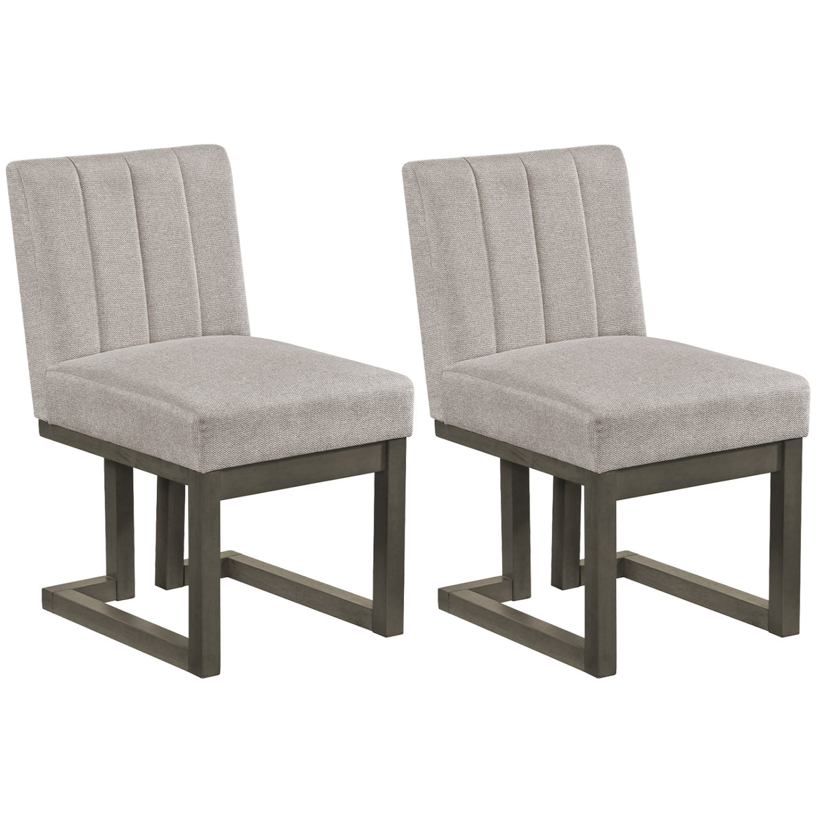Modern Farmhouse Dining Chairs Set of 2, Gray