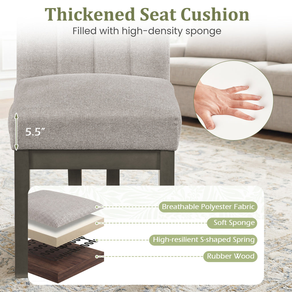 Modern Farmhouse Dining Chairs Set of 2, Gray