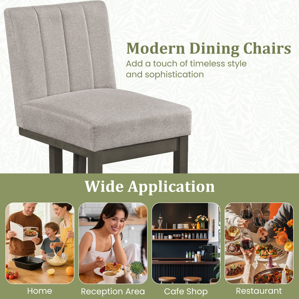 Modern Farmhouse Dining Chairs Set of 2, Gray