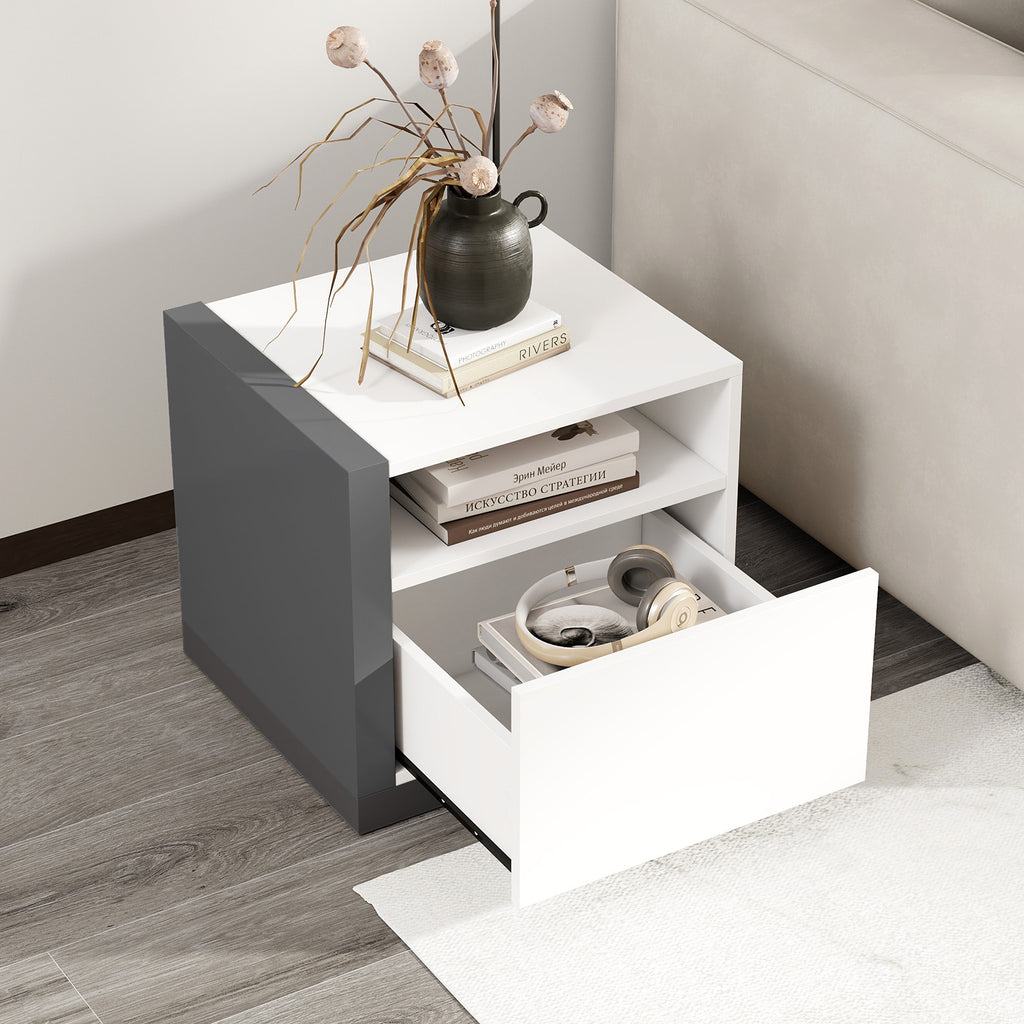 Modern Minimalist Nightstand with Drawer