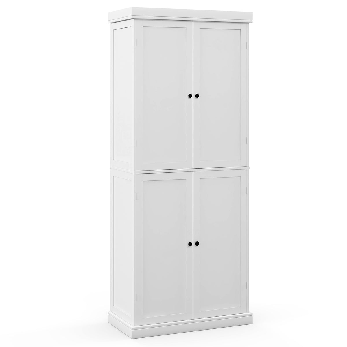 75" Tall Kitchen Pantry Cabinet with Doors & Shelves - Beige