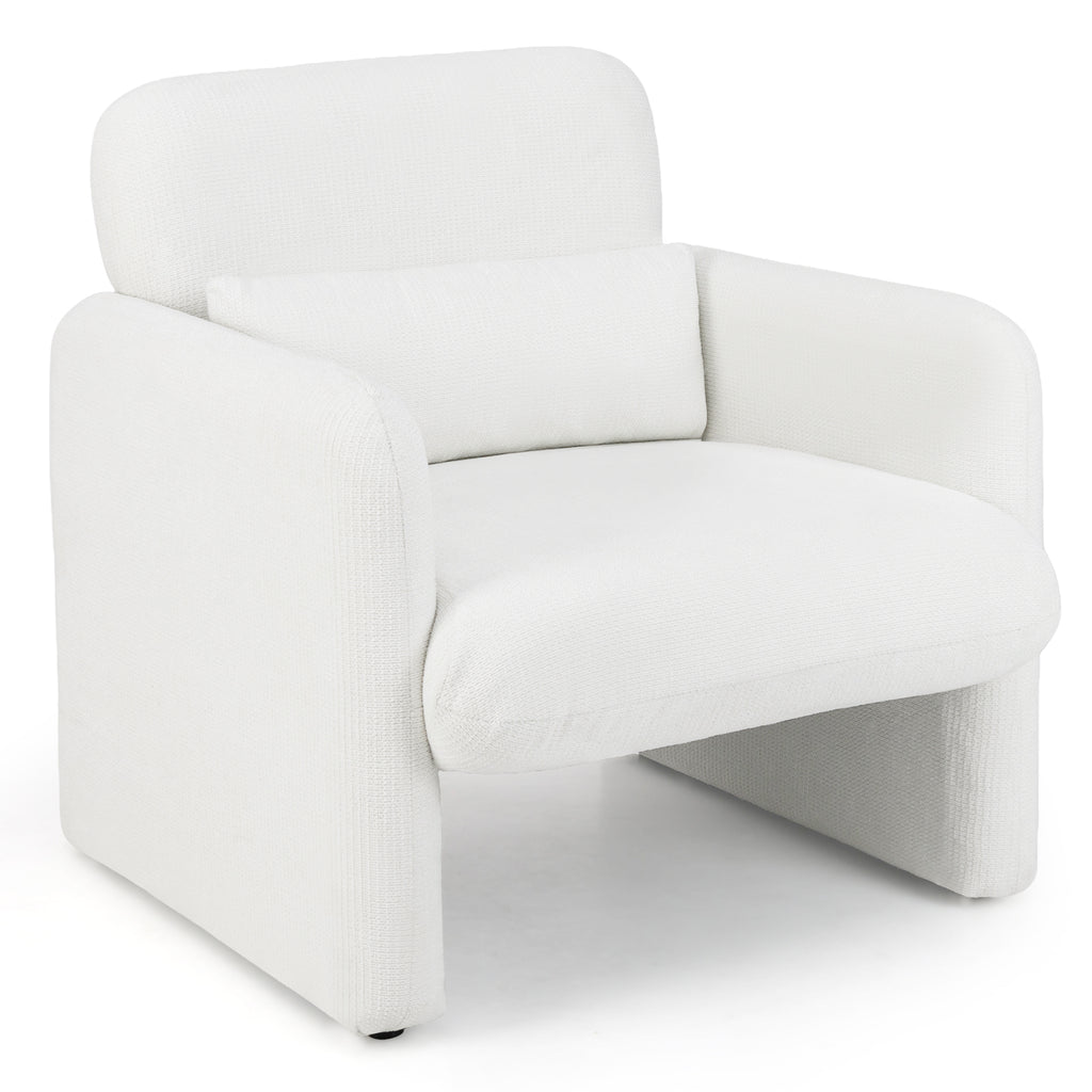 Velvet Club Barrel Chair with Ottoman Footrest - Green