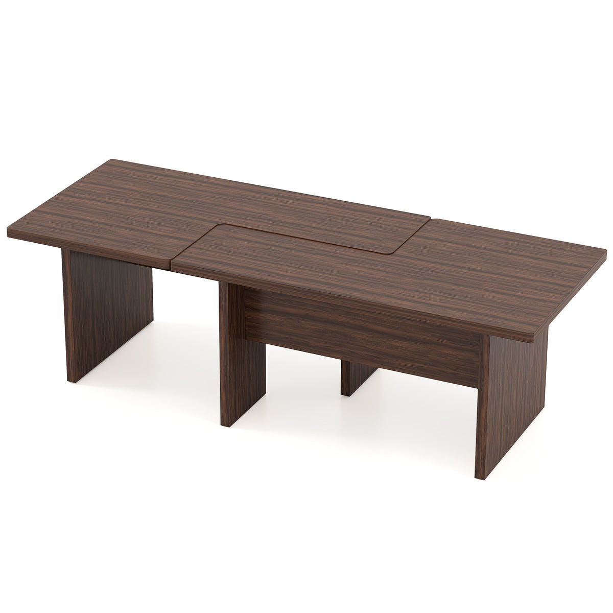 Modular Coffee Table Set of 2 L Shaped - Walnut