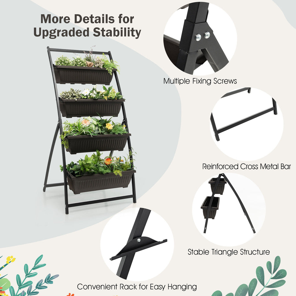 4-Tier Vertical Raised Garden Bed Planter - Variant M