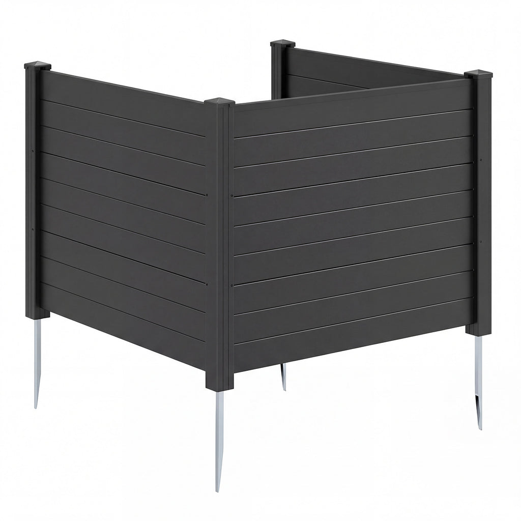 Outdoor Privacy Fence 2 Panels - 48 x 38 Inches Brown, Air Conditioner Fence