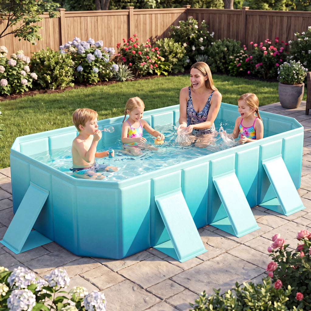 Non-Inflatable Swimming Pool Portable Around Ground with 24 Wall