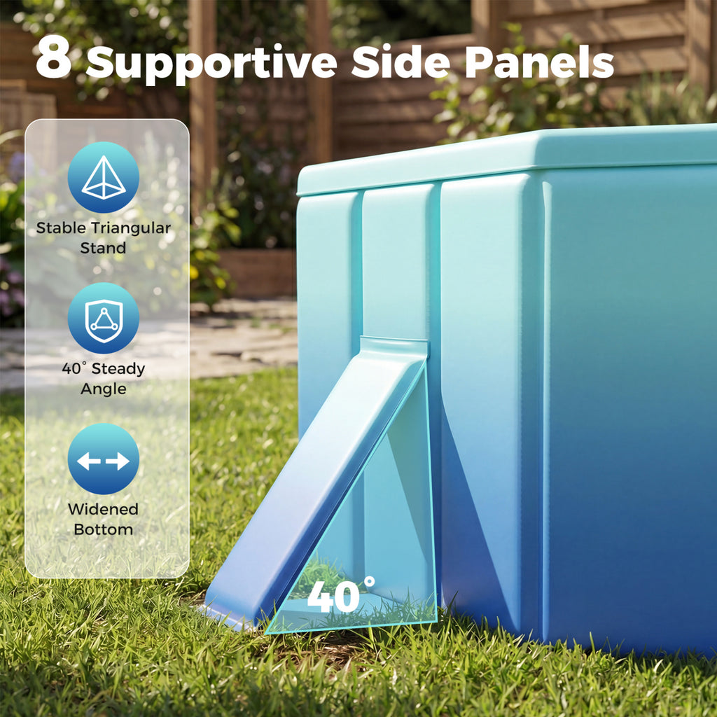 Non-Inflatable Swimming Pool Portable Around Ground with 24 Wall