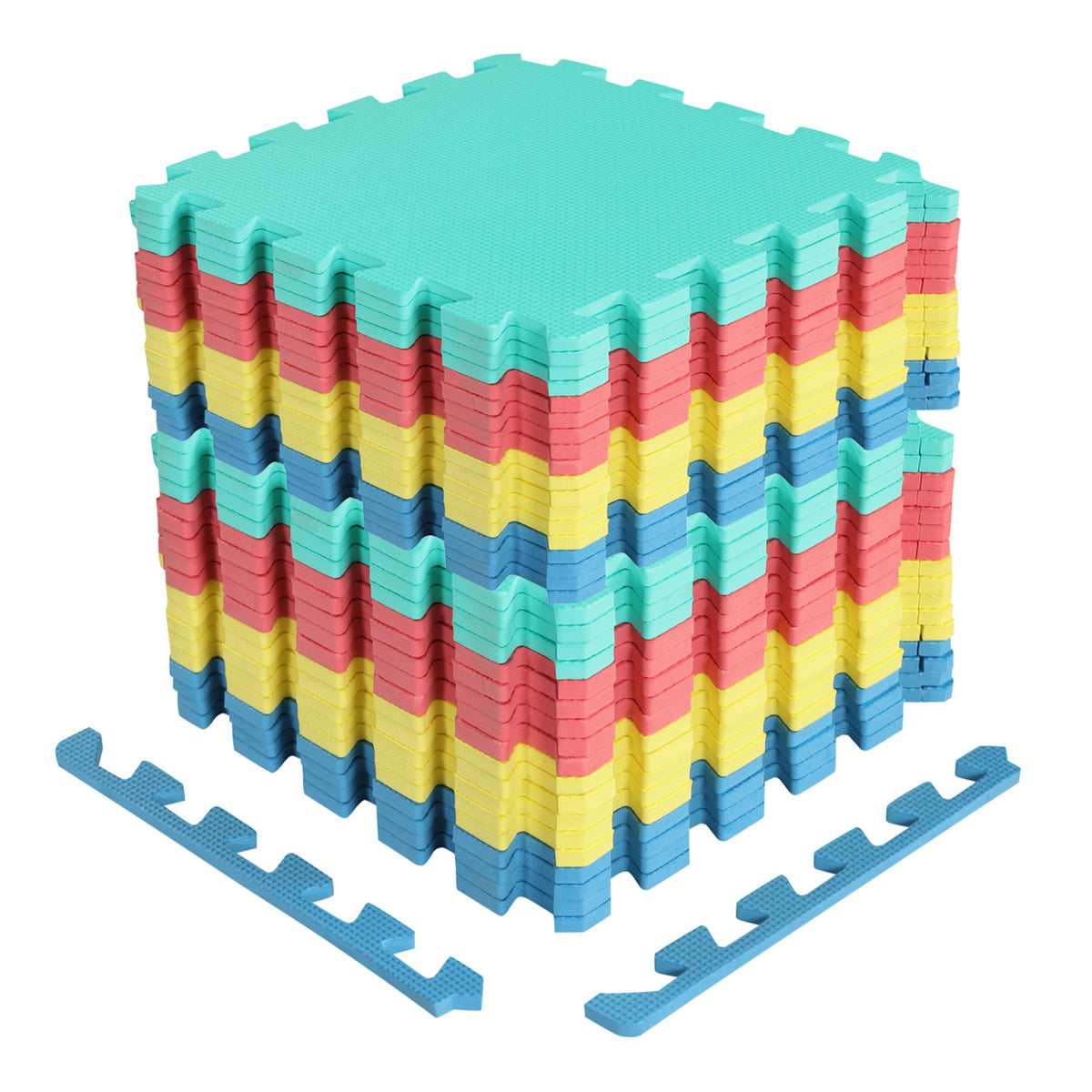 Non-Slip Foam Flooring Tiles for Living Room and Home Gym - Multicolor 36 pcs