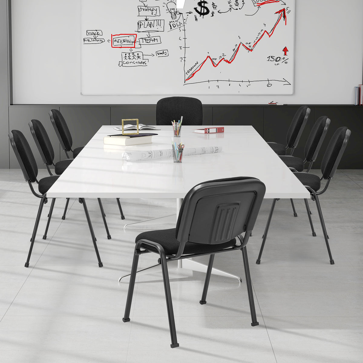 Elegant Conference Office Chair Set for Guest Reception