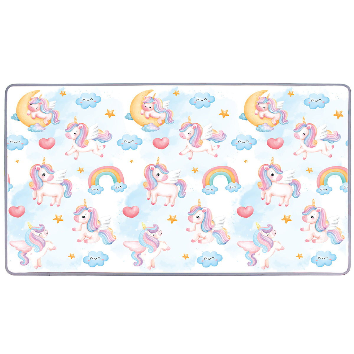 Reversible Toddler Activity Play Mat with Foam Support & Non-Slip Base
