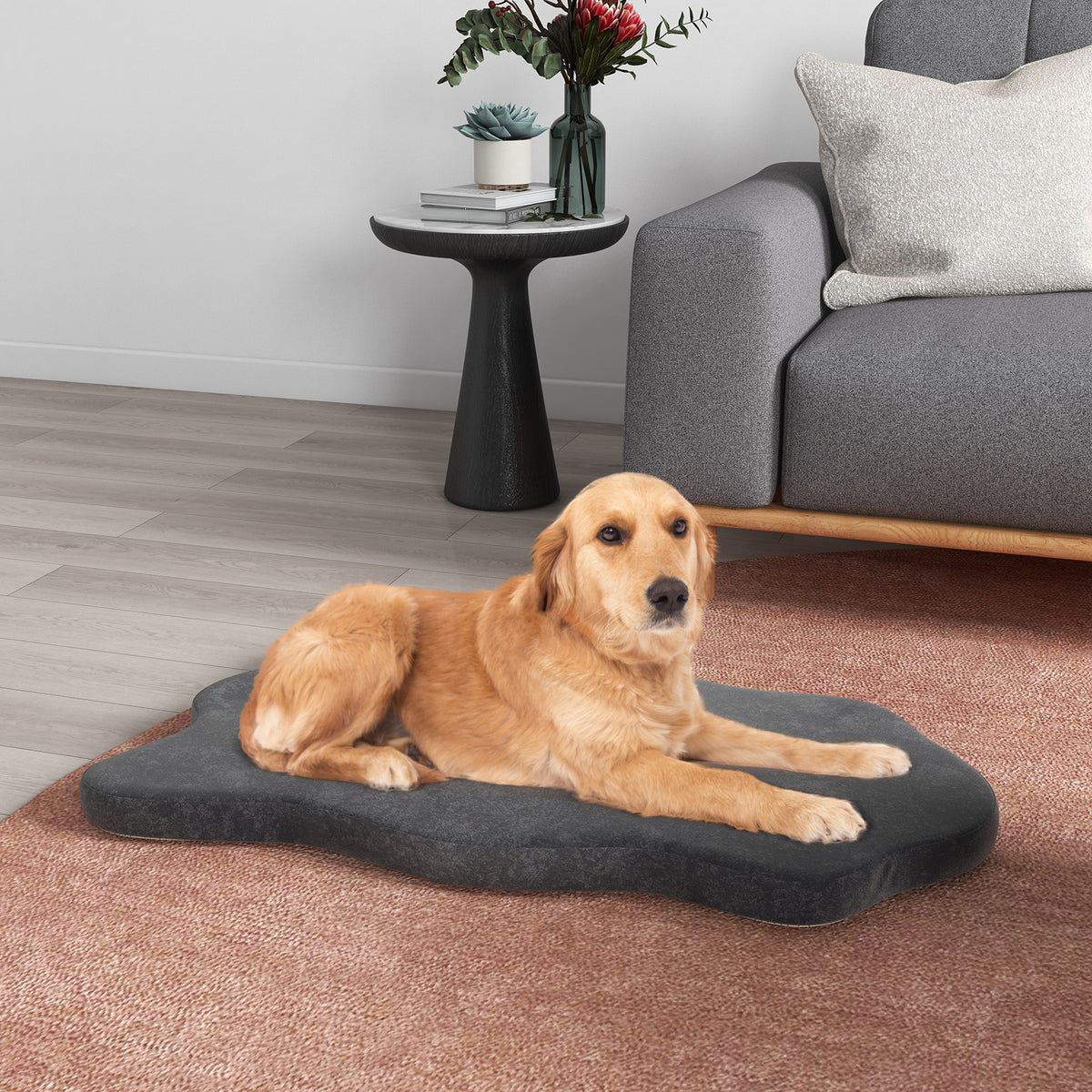 Orthopedic Dog Bed with Memory Foam Support - Large Dogs, Soft Crystal Fabric Beige
