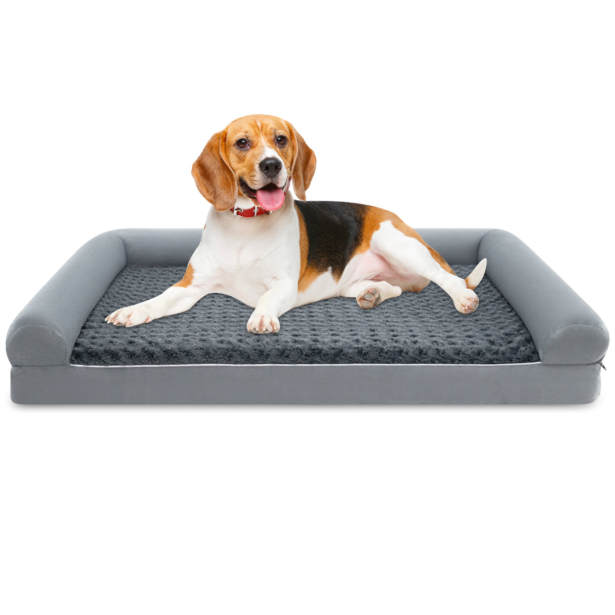 Large Orthopedic Foam Dog Bed with Removable Cover - L Size