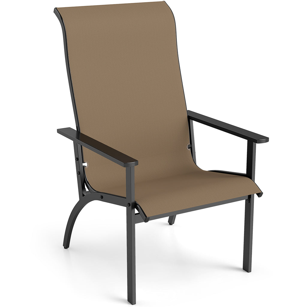 Solid Wood Adirondack Chair with High Backrest – Solid Wood