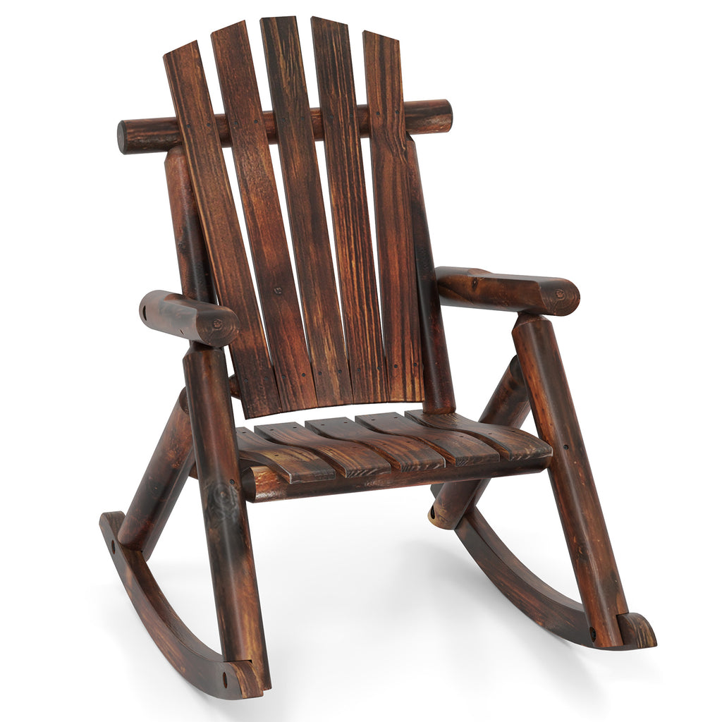 Outdoor Adirondack Rocking Chair - Natural, Style 2