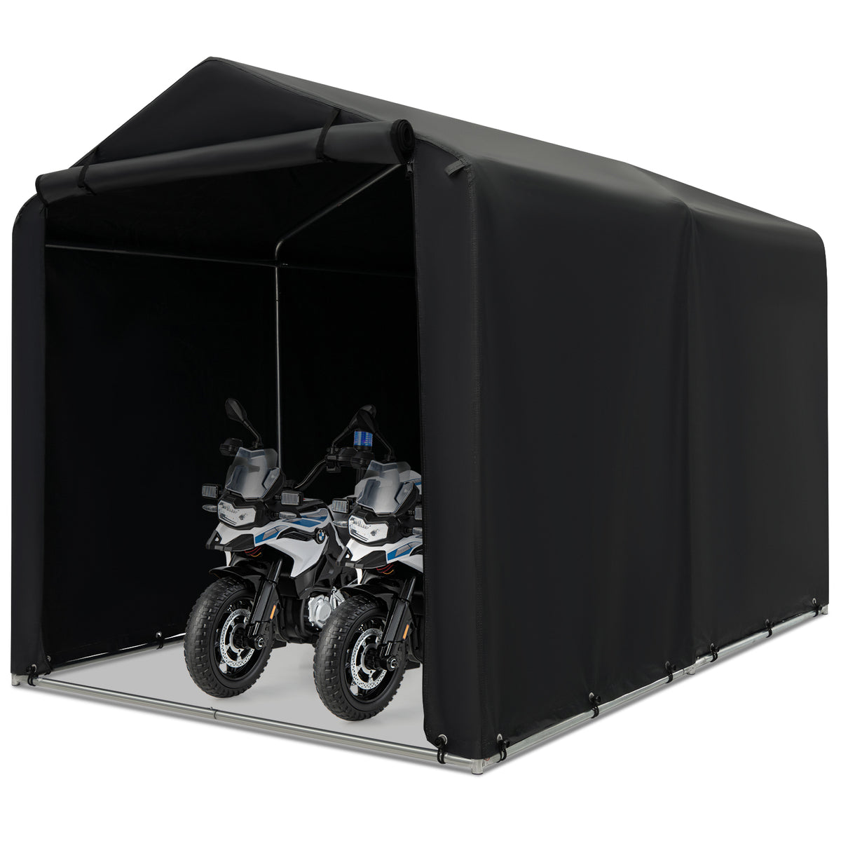 Outdoor Bike Storage Tent 7x5.2FT Waterproof Shelter - Gray