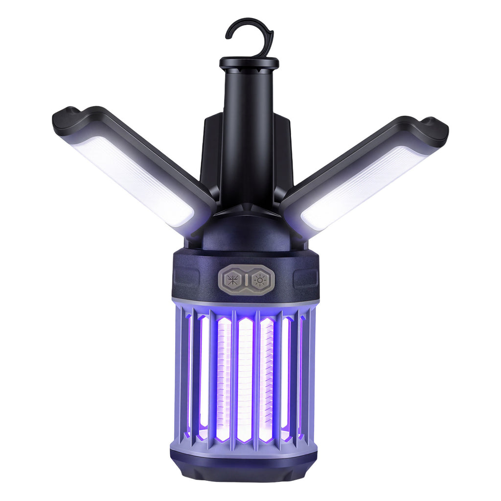 Outdoor Bug Zapper with Foldable Camping Lantern USB-C Rechargeable