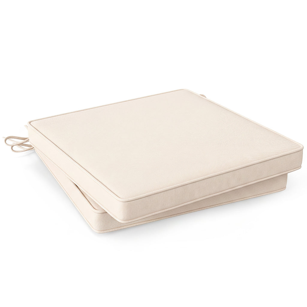 Outdoor Chair Cushion Set of 2 Waterproof Fade-Resistant Olefin Seat