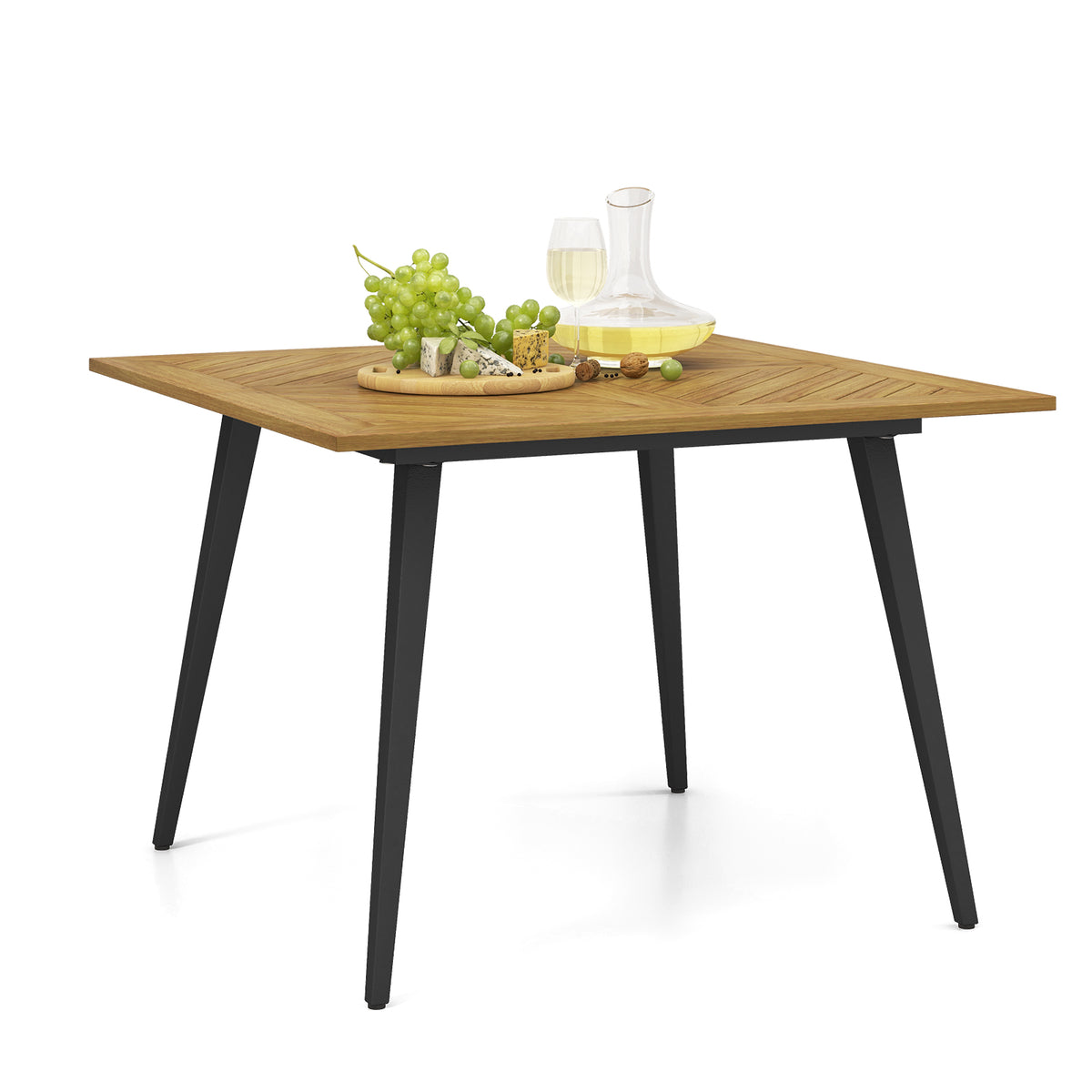 4-Person Acacia Wood Outdoor Dining Table