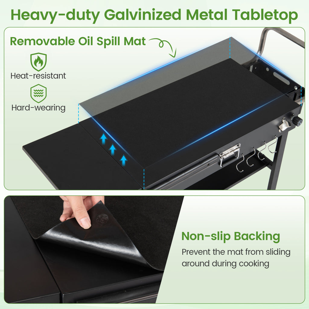 Outdoor Grill Cart, Foldable Grilling Table for Blackstone Griddle