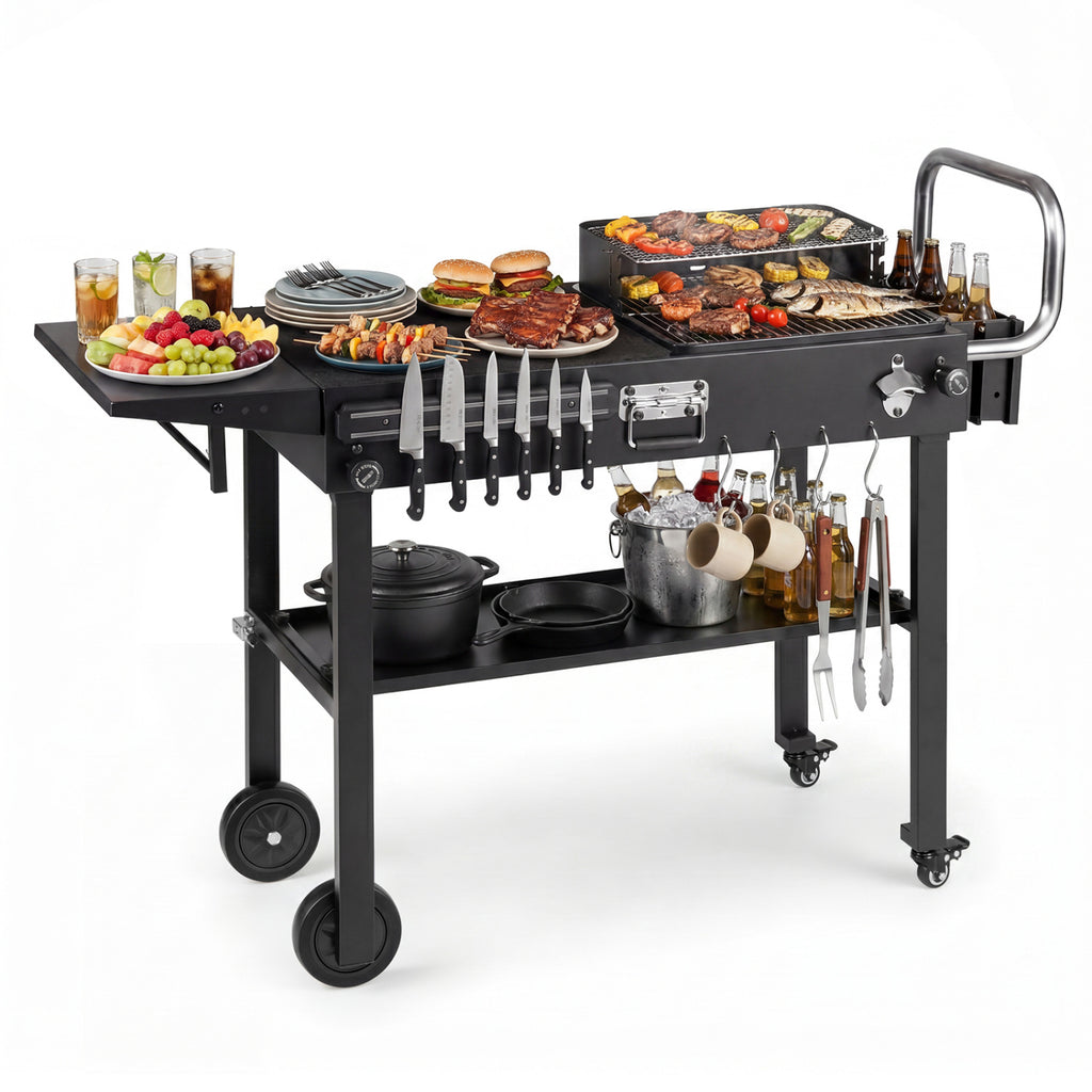 Outdoor Grill Cart, Foldable Grilling Table for Blackstone Griddle