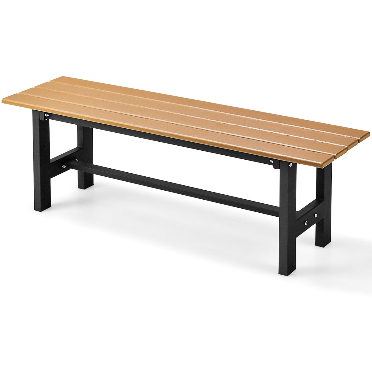 61 Inch Patio Dining Bench Backless - Acacia Wood