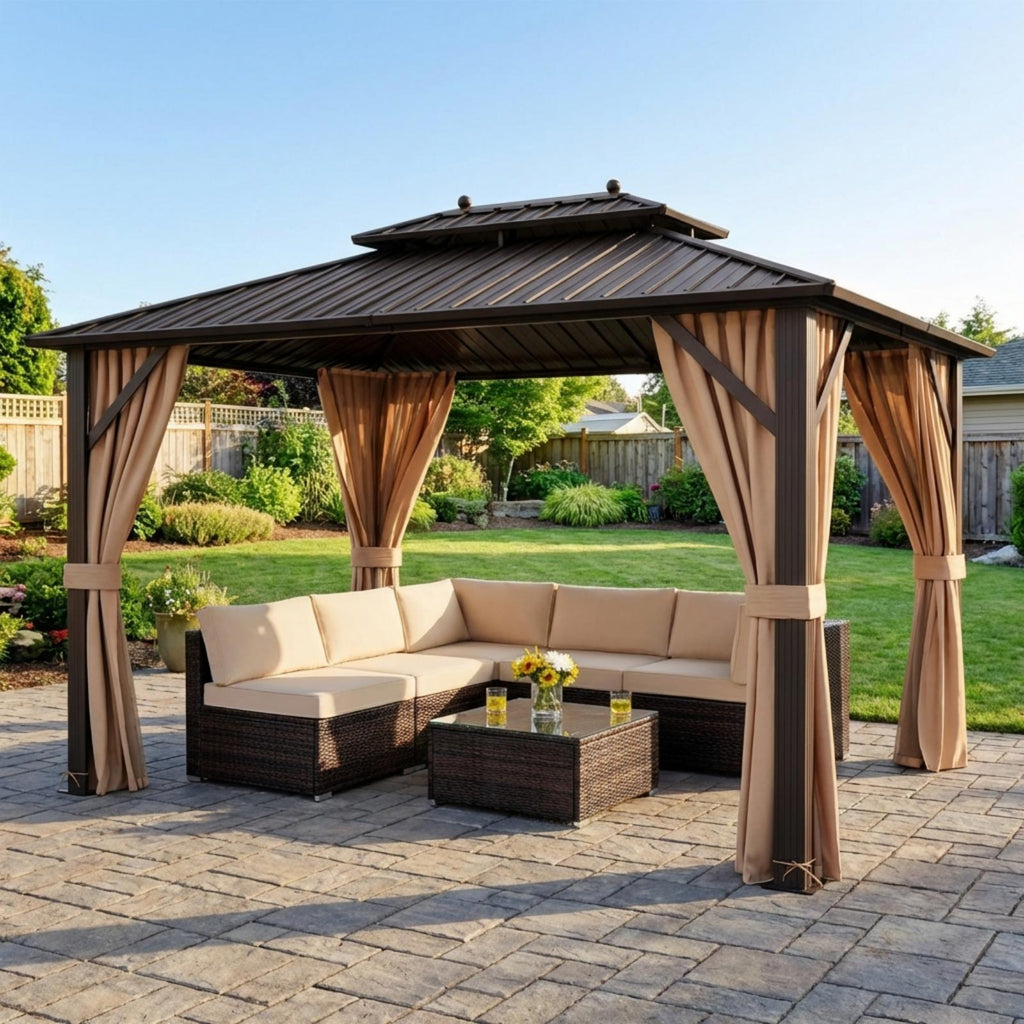 Outdoor Oasis Ultimate Combo: All-Weather Rattan Seating Set with
