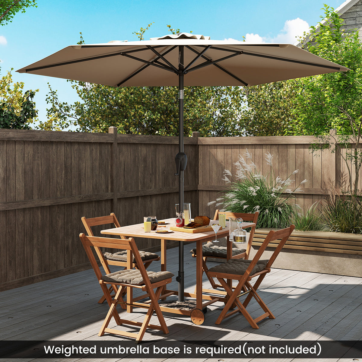 7.5 feet Outdoor Patio Heavy Duty Market Umbrella with Push Button