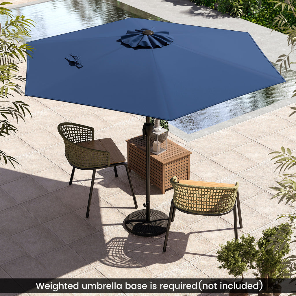 7.5 ft Market Umbrella with Push Button Tilt - Navy