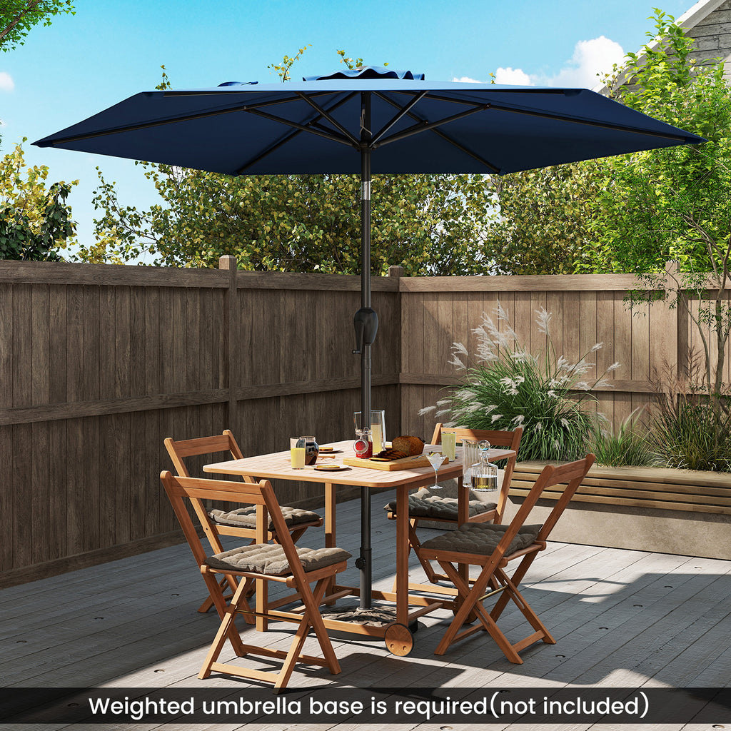 7.5 ft Market Umbrella with Push Button Tilt - Navy