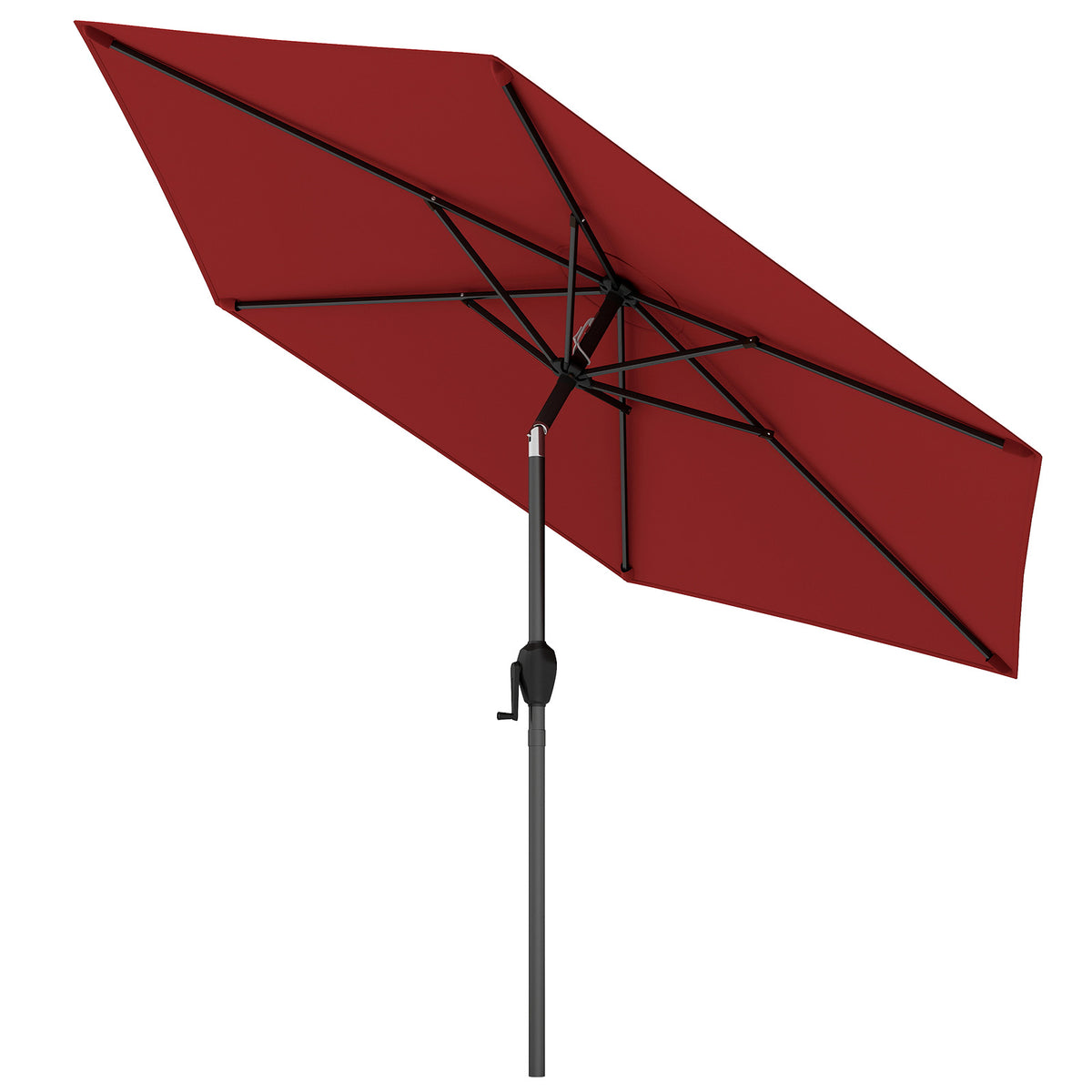 7.5 ft Market Umbrella with Push Button Tilt, Burgundy