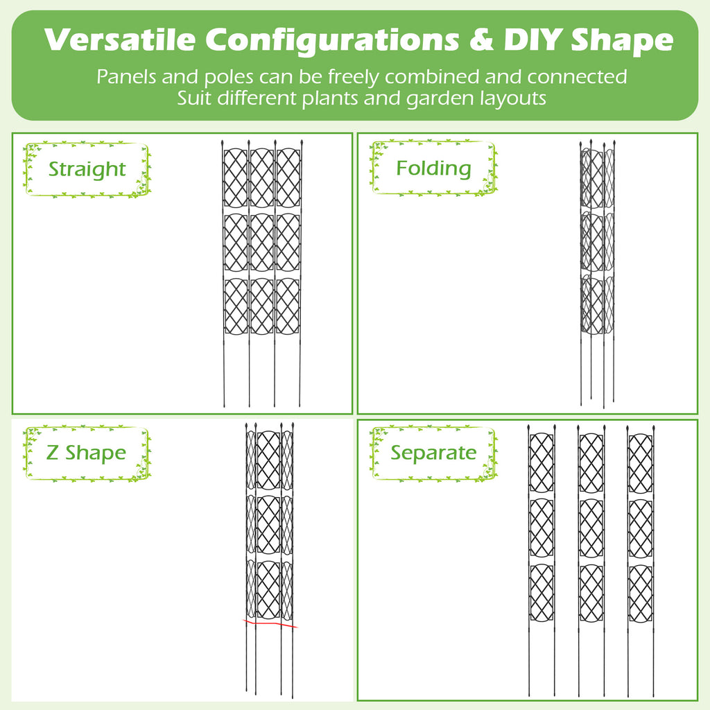 3-Pack Outdoor Plant Support Frame for Raised Garden Bed